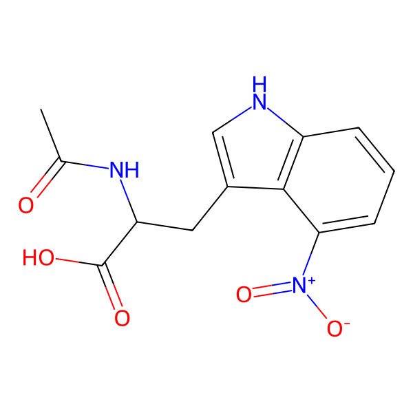 2D Structure of N-Acetyl-4-nitro-L-tryptophan