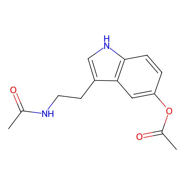 2D Structure of N-Acetyl-5-acetoxytryptamine