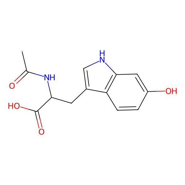 2D Structure of N-Acetyl-6-hydroxytryptophan