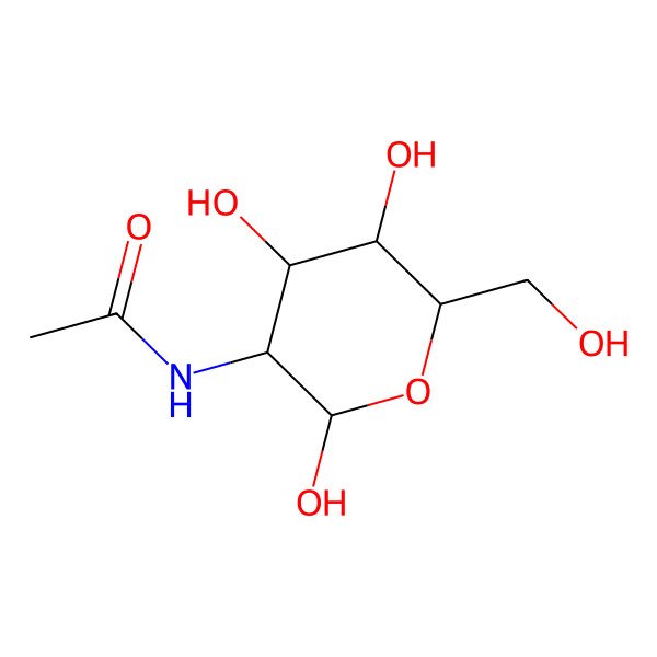 2D Structure of N-Acetyl-D-Glucosamine