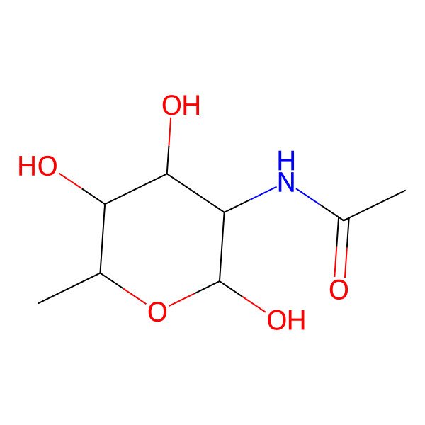2D Structure of N-Acetyl-D-Quinovosamine