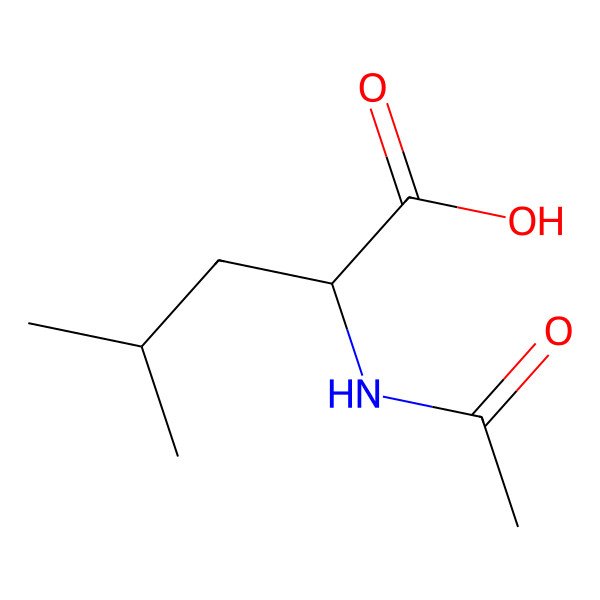 2D Structure of N-Acetyl-L-leucine