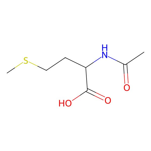 2D Structure of N-Acetyl-L-methionine