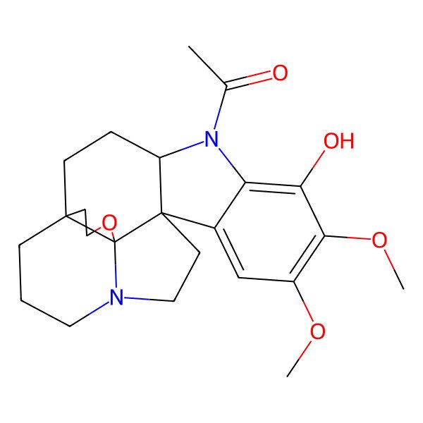 2D Structure of 1-[(1R,4R,12R,16S)-7-hydroxy-8,9-dimethoxy-17-oxa-5,15-diazahexacyclo[13.4.3.01,16.04,12.06,11.012,16]docosa-6,8,10-trien-5-yl]ethanone