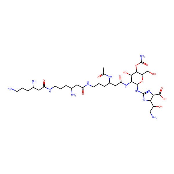 2D Structure of N-acetyl-streptothricin D acid