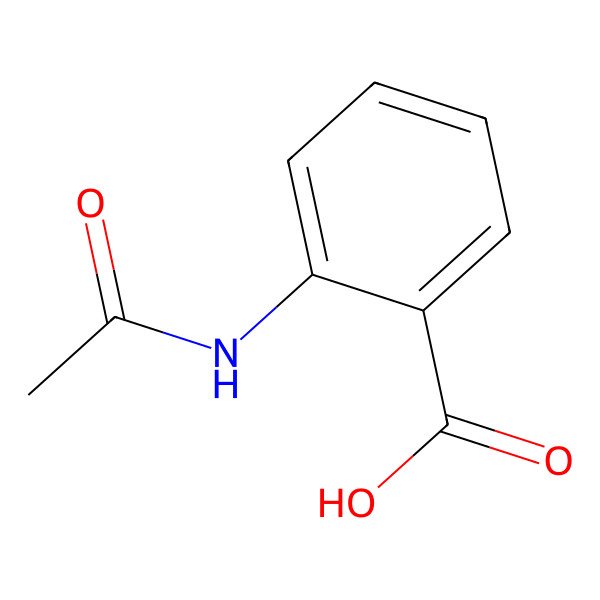 2D Structure of N-Acetylanthranilic acid