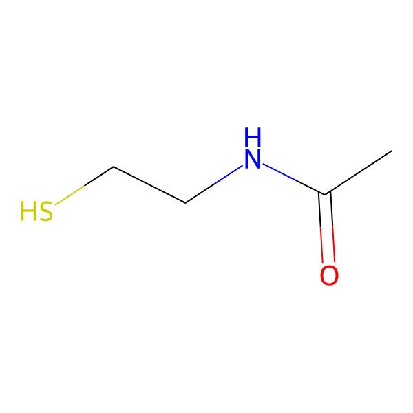 2D Structure of Acetylcysteamine