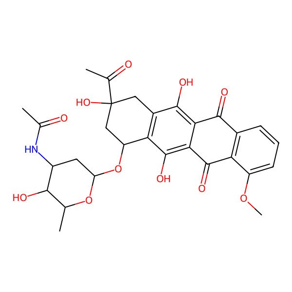 2D Structure of N-Acetyldaunomycin