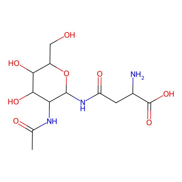 2D Structure of N-(2-(Acetylamino)-2-deoxy-beta-D-glucopyranosyl)-L-asparagine