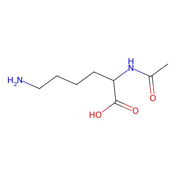 2D Structure of N-alpha-Acetyl-L-lysine