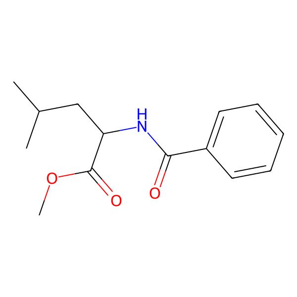 2D Structure of N-Benzoylleucine methyl ester