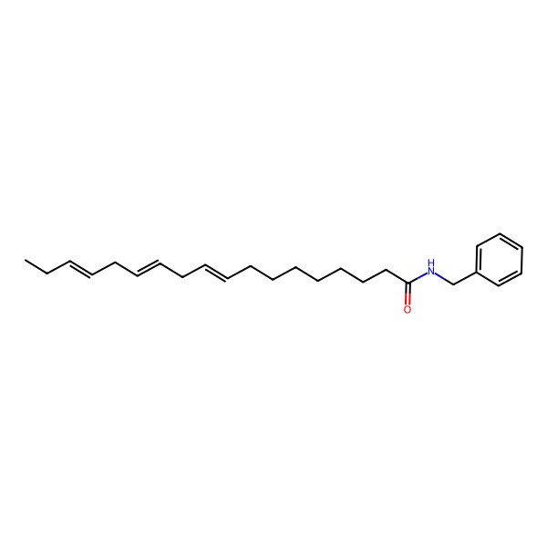 2D Structure of N-Benzyl-(9Z,12Z,15Z)-octadecatrienamide