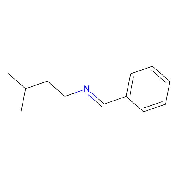 2D Structure of (E)-N-isopentyl-1-phenylmethanimine