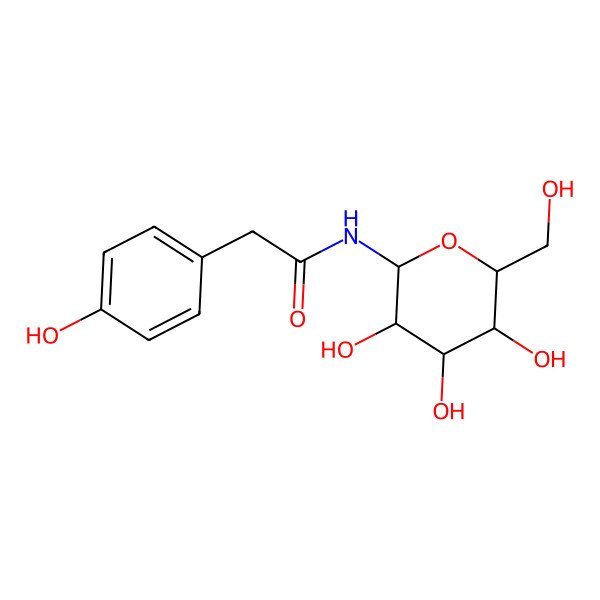 2D Structure of N-beta-d-glucopyranosyl-p-hydroxy-phenylacetamide