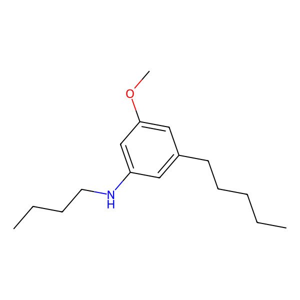 2D Structure of N-butyl-3-methoxy-5-pentylaniline