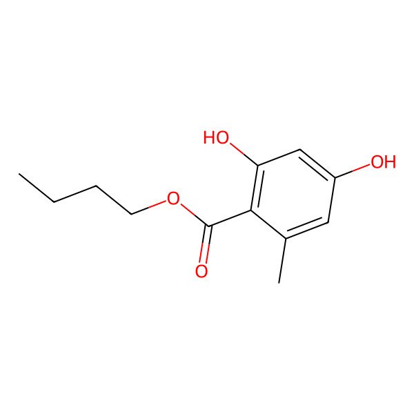 2D Structure of Butyl 2,4-dihydroxy-6-methylbenzoate