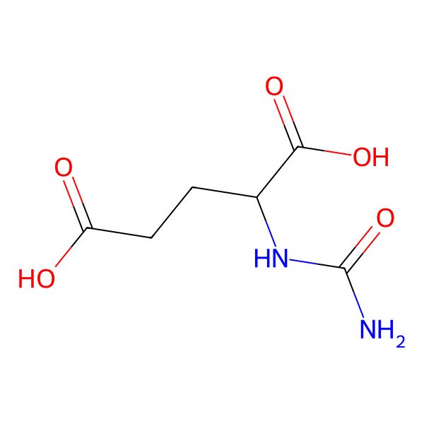 2D Structure of 2-(Carbamoylamino)Pentanedioic Acid