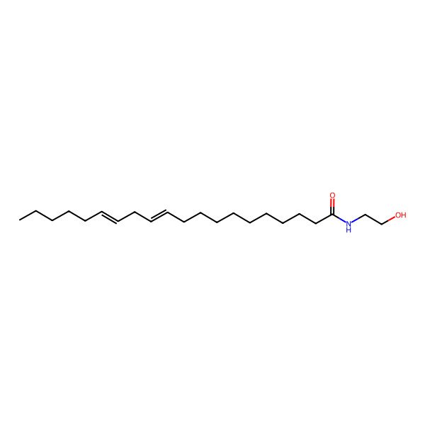 2D Structure of N-cis-11,14-eicosadienoyl ethanolamine