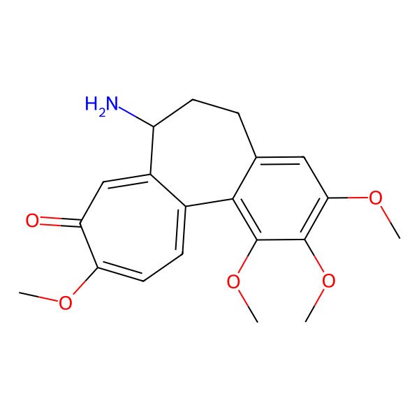 2D Structure of (7S)-7-Amino-6,7-dihydro-1,2,3,10-tetramethoxybenzo(a)heptalen-9(5H)-one