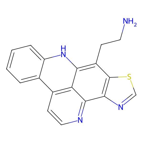 2D Structure of 2-(4-Thia-6,9,19-triazapentacyclo[10.7.1.03,7.08,20.013,18]icosa-1,3(7),5,8,10,12(20),13,15,17-nonaen-2-yl)ethanamine