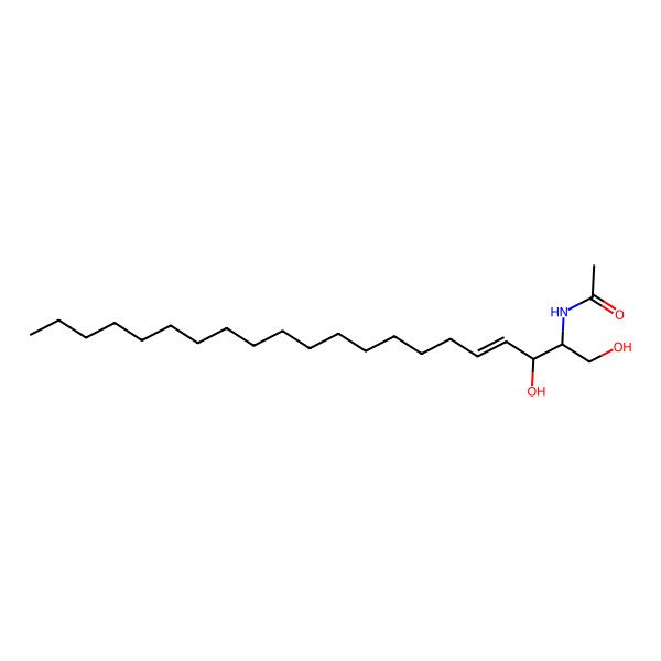 2D Structure of N-[(E,2R,3S)-1,3-dihydroxyhenicos-4-en-2-yl]acetamide