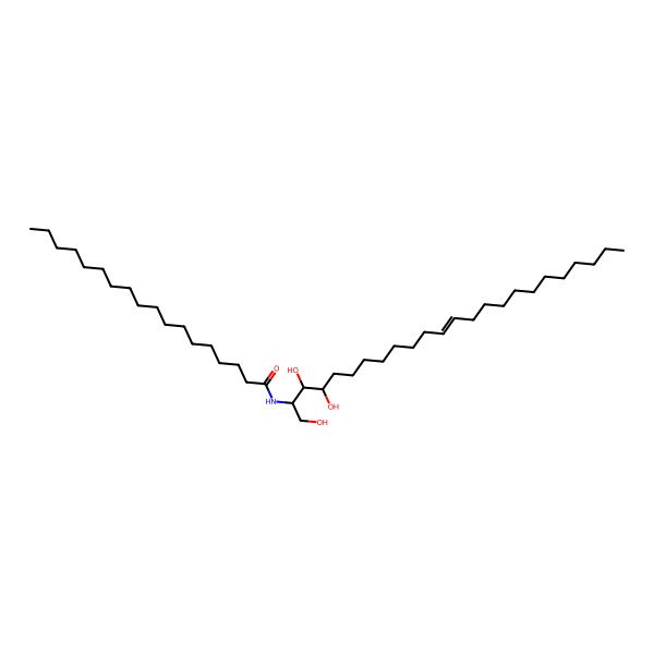 2D Structure of N-[(E,2R,3S,4R)-1,3,4-trihydroxytetracos-12-en-2-yl]octadecanamide