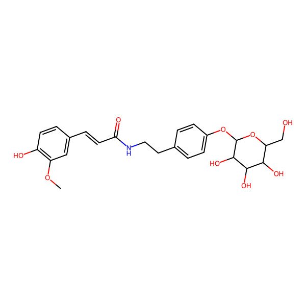 2D Structure of N-feruloyl tyramine-4-O-beta-D-glucoside