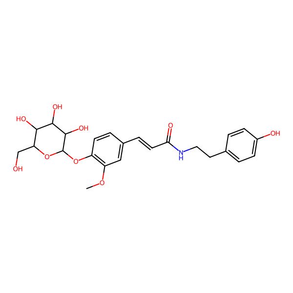2D Structure of N-feruloyl tyramine-4'-O-beta-D-glucoside