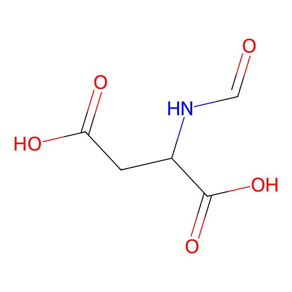 2D Structure of N-formyl-L-aspartic acid