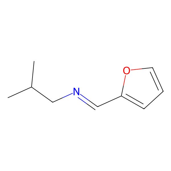 2D Structure of N-Furfurylideneisobutylamine