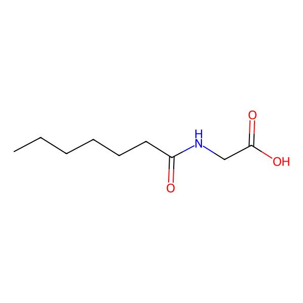 2D Structure of N-Heptanoylglycine