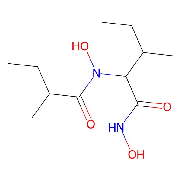 2D Structure of N-hydroxy-2-[hydroxy(2-methylbutanoyl)amino]-3-methylpentanamide