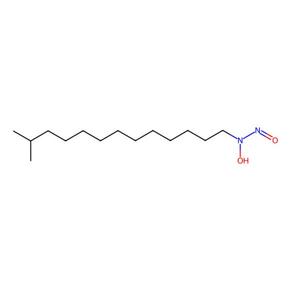 2D Structure of N-hydroxy-N-(12-methyltridecyl)nitrous amide