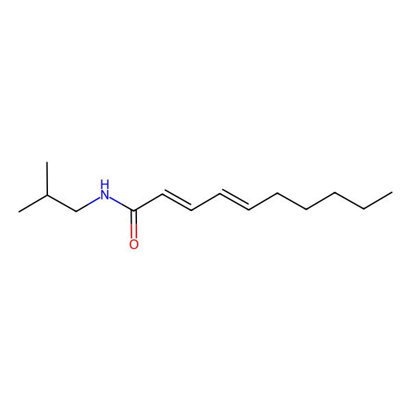 2D Structure of n-Isobutyl-2,4-decadienamide