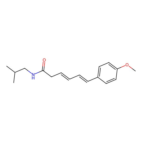 2D Structure of N-Isobutyl-6-(p-methoxyphenyl)hexa-3,5-dien-amide