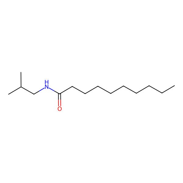 2D Structure of N-isobutyl-decanamide