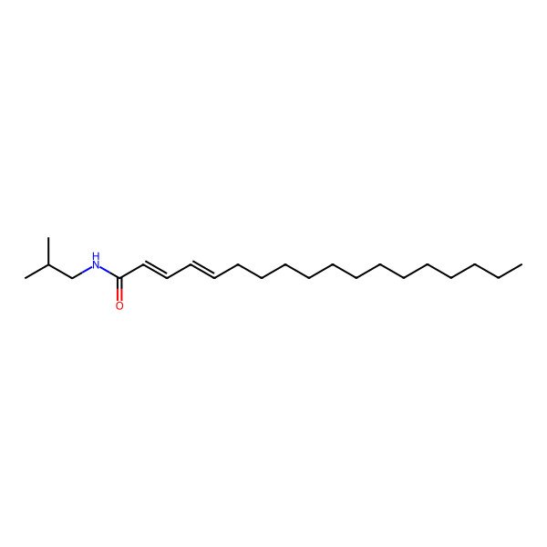 2D Structure of N-Isobutyloctadeca-2,4-dienamid 2D Structure of N-Isobutyloctadeca-2,4-dienamid