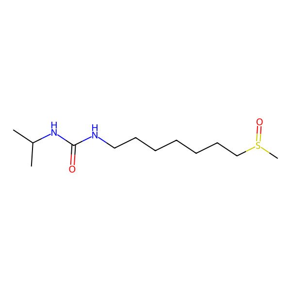 2D Structure of N-isopropyl-N'-(7-methylsulfinyl-n-heptyl)urea