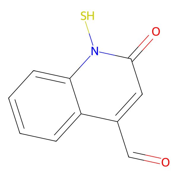 2D Structure of N-mercapto-4-formylcarbostyril