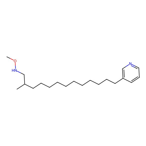 2D Structure of N-methoxy-2-methyl-13-pyridin-3-yltridecan-1-amine