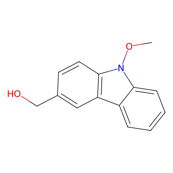2D Structure of N-methoxy-3-hydroxymethylcarbazole
