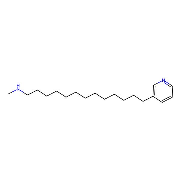 2D Structure of N-methyl-13-pyridin-3-yltridecan-1-amine