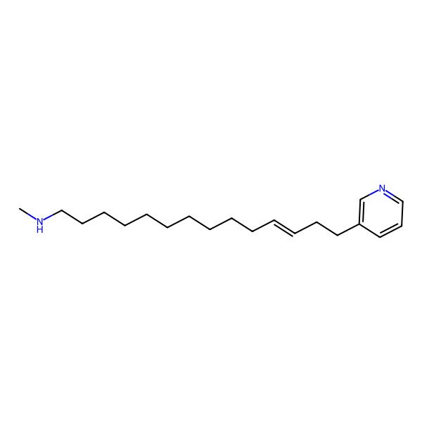2D Structure of N-methyl-14-pyridin-3-yltetradec-11-en-1-amine