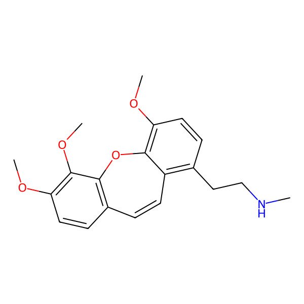 2D Structure of N-methyl-2-(1,2,10-trimethoxybenzo[b][1]benzoxepin-7-yl)ethanamine
