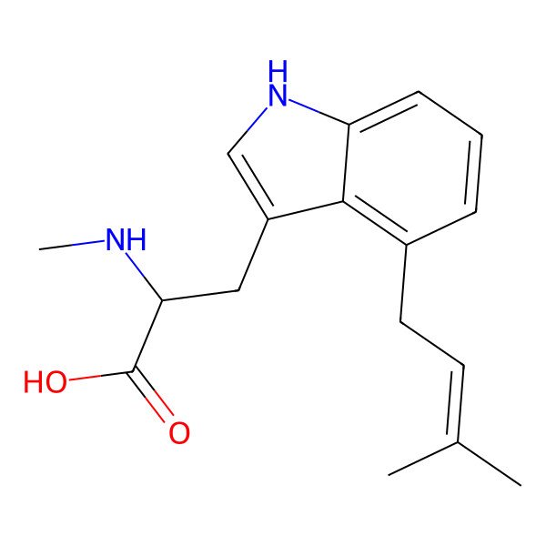 2D Structure of 4-(3-Methylbut-2-enyl)-L-abrine