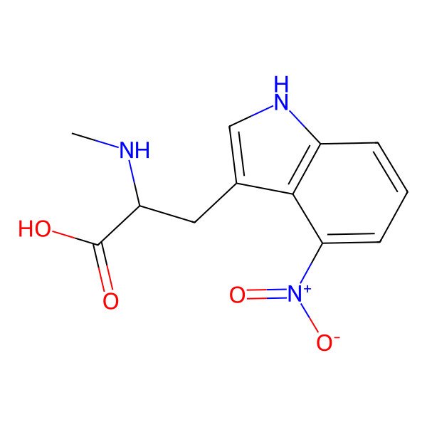 2D Structure of n-Methyl-4-nitrotryptophan