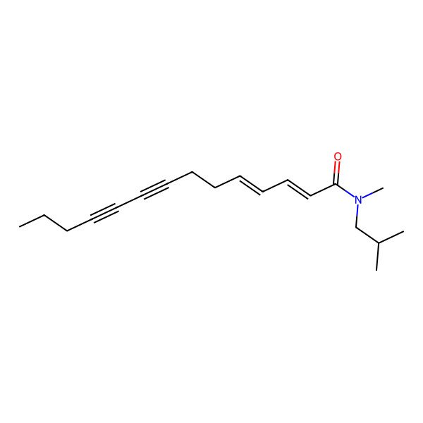 2D Structure of N-methyl-N-(2-methylpropyl)-2,4-tetradecadiene-8,10-diynamide