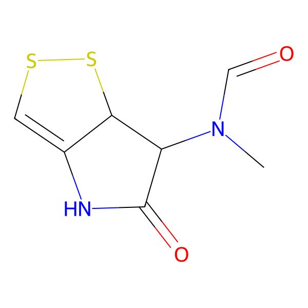 2D Structure of N-methyl-N-(5-oxo-6,6a-dihydro-4H-dithiolo[4,3-b]pyrrol-6-yl)formamide