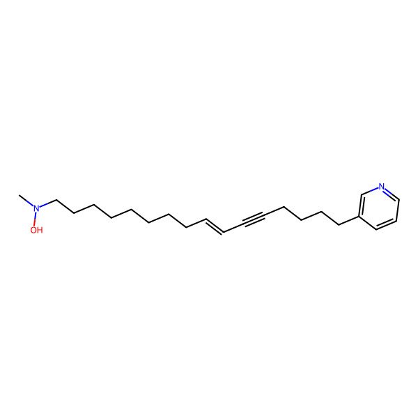 2D Structure of N-methyl-N-[(E)-16-pyridin-3-ylhexadec-9-en-11-ynyl]hydroxylamine