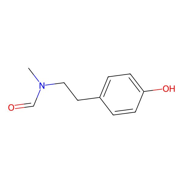2D Structure of N-Methyl-N-formyl-4-hydroxybenzeneethaneamine 2D Structure of N-Methyl-N-formyl-4-hydroxybenzeneethaneamine